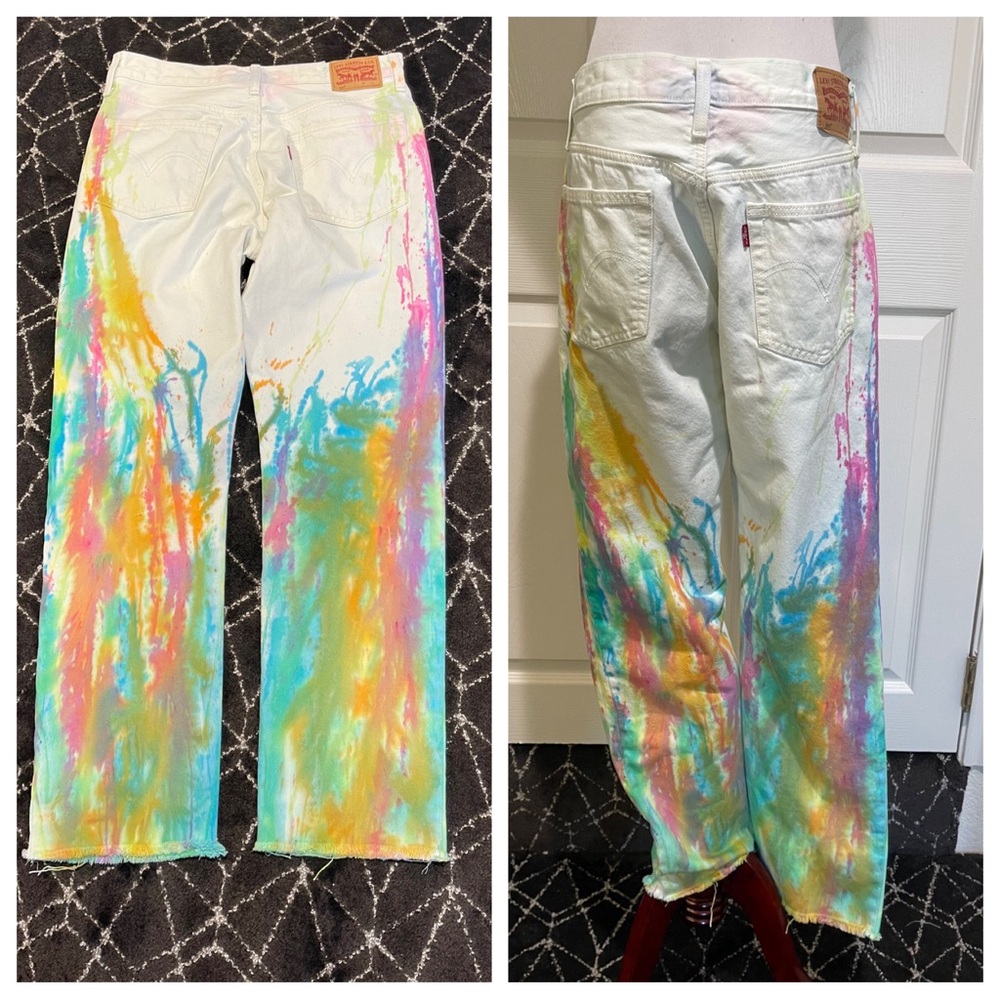 Levi’s tie dye 501 jeans